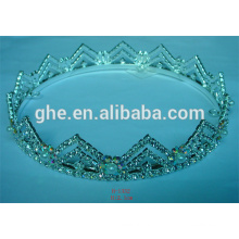 Zahnmedizinische Krone Mädchen Rhinestone Tiaras Szepter Krone Großhandel senden die Krone